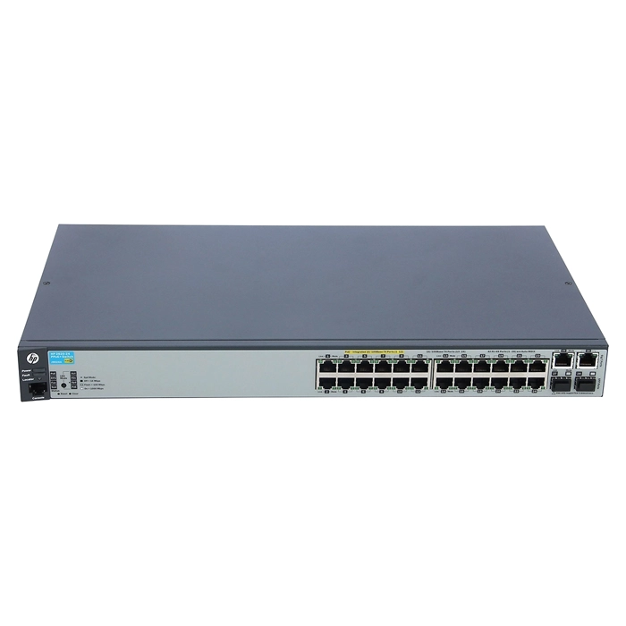 HP J9624-60001 | Aruba 2620 Series 2620-24-PPoE+ 12 x 10/100Base-TX RJ-45 PoE+ and 12 x 10/100Base-TX RJ-45 and 2 x 10/100/1000Base-T RJ-45 and 2 x SFP (mini-GBIC) Ports Layer 3 Managed Fast Ethernet Network Switch Refurbished - Hewlett-Packard (ou HP en abrégé) refurbished available on Gotodirect