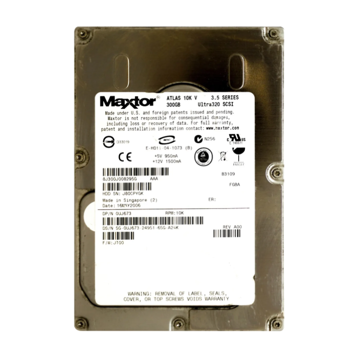 Dell UJ673 | 300GB 10000RPM Ultra320 SCSI 80-Pin 3.5-Inch Hard Drive Refurbished - Dell refurbished available on Gotodirect