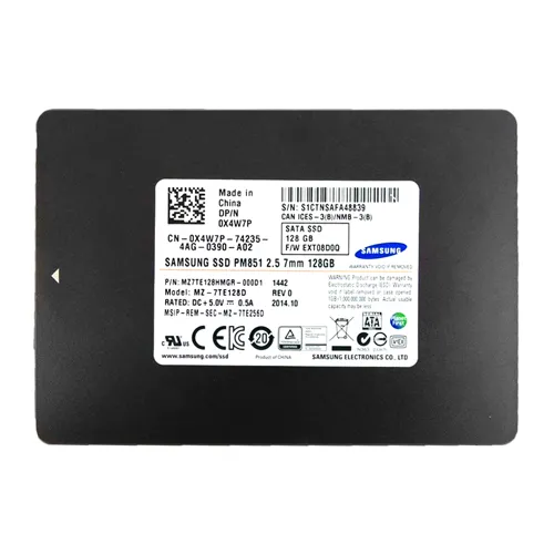 Samsung MZ7TE128HMGR | PM851 Series 128GB Multi-Level Cell SATA 6Gb/s 7mm 2.5-Inch Solid State Drive Refurbished - Samsung refurbished available on Gotodirect