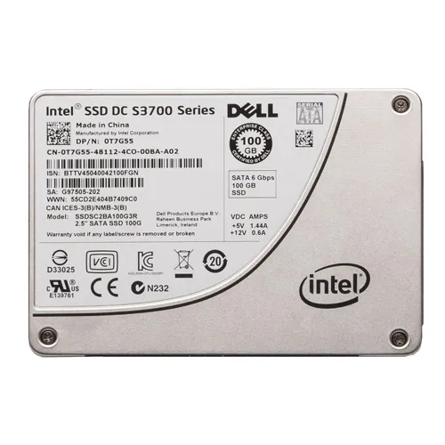 Dell T7G55 | 100GB Multi-Level Cell SATA 6Gb/s Hot-Pluggable 2.5-Inch Solid State Drive for PowerEdge Servers Refurbished - Dell refurbished available on Gotodirect