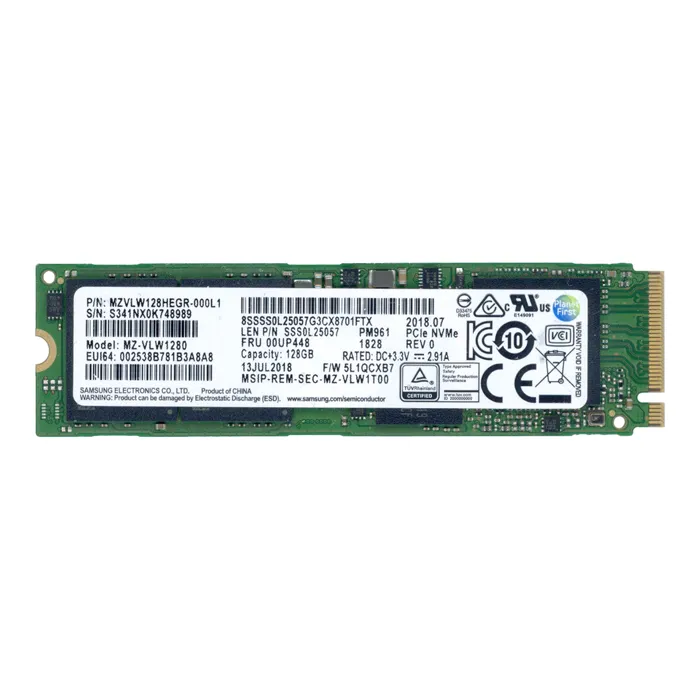 Lenovo 00UP448 | 128GB PCI Express 3.0 x4 NVMe M.2 2280 Solid State Drive Refurbished - Lenovo refurbished available on Gotodirect