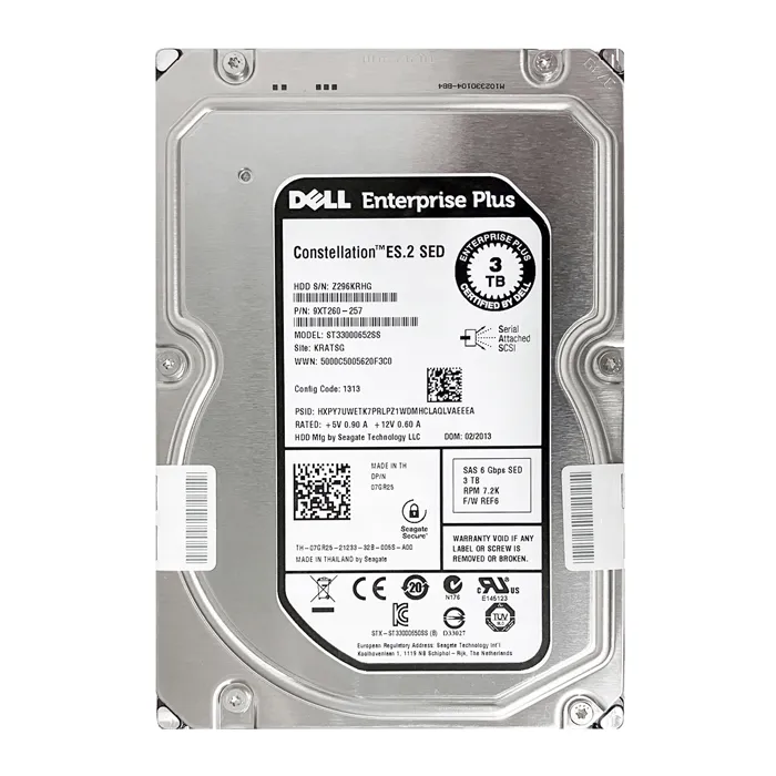 Dell 7GR25 | 3TB 7200RPM SAS 6Gb/s Hot-Pluggable (SED) 3.5-Inch Hard Drive for EqualLogic Storage Array Refurbished - Dell refurbished available on Gotodirect