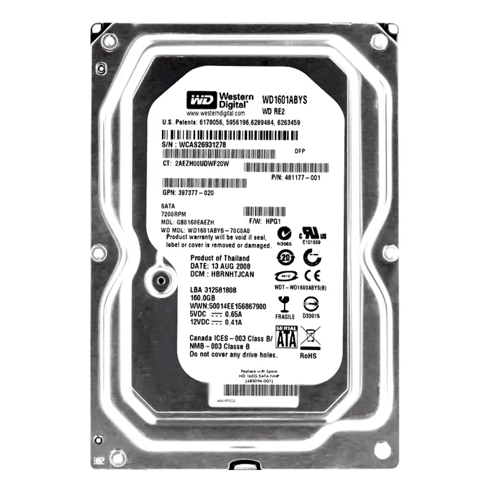 Buy HP 484167-002 | 160GB 7200RPM SATA 1.5Gb/s 3.5-Inch 8MB Cache Hot Swap Hard Drive Refurbished - $194.46 HP 484167-002 | 160GB 7200RPM SATA 1.5Gb/s 3.5-Inch 8MB Cache Hot Swap Hard Drive Refurbished - Hewlett-Packard (ou HP en abrégé) refurbished available on Gotodirect