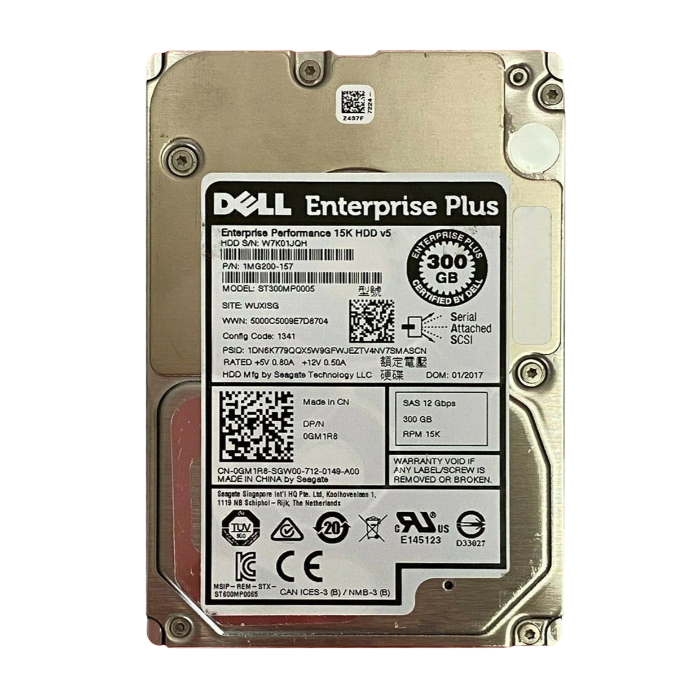 Dell GM1R8 | 300GB 15000RPM SAS 12Gb/s Hot-Pluggable 2.5-Inch Hard Drive for Compellent Storage Array Refurbished - Dell refurbished available on Gotodirect