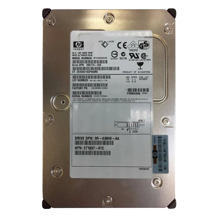 HP 9U9006-038 | 36.4GB 15000RPM Ultra320 SCSI 80-Pin 8MB Cache 3.5-Inch Hard Drive Refurbished - Hewlett-Packard (ou HP en abrégé) refurbished available on Gotodirect