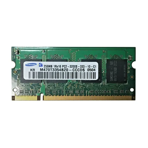 Samsung M470T3354BZ0-CCCDS | 256MB DDR2-400MHz PC2-3200 Non-ECC Unbuffered SODIMM CL3 1Rx16 1.8V 200-Pin Memory Module Refurbished - Samsung refurbished available on Gotodirect