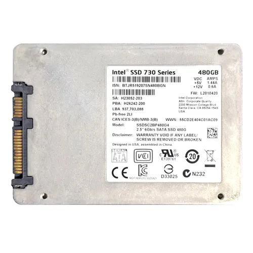 Intel SSDSC2BP480G4 | 730 480GB Multi-Level Cell SATA 6Gb/s 2.5-Inch Solid State Drive Refurbished - Intel refurbished available on Gotodirect