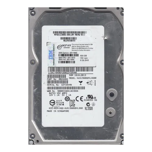 Hitachi 0B24484 | Ultrastar 15K600 600GB 15000RPM SAS 6Gb/s 64MB Cache 3.5-Inch Hard Drive Refurbished -  refurbished available on Gotodirect