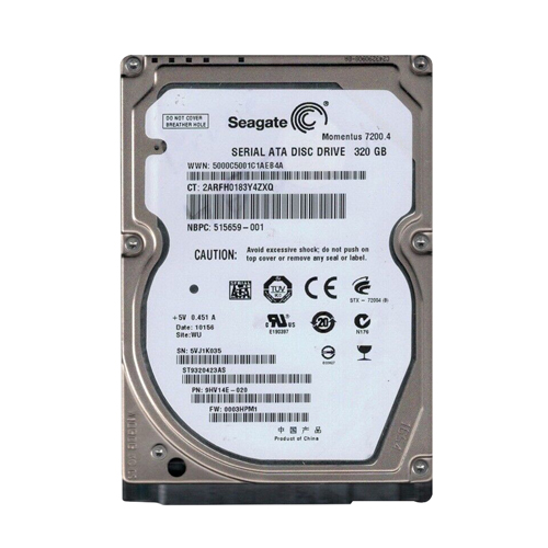 Buy HP 515659-001 | 320GB 7200RPM SATA 3Gb/s 16MB Cache 2.5-inch Hard Drive Refurbished - $215.12 HP 515659-001 | 320GB 7200RPM SATA 3Gb/s 16MB Cache 2.5-inch Hard Drive Refurbished - Hewlett-Packard (ou HP en abrégé) refurbished available on Gotodirect