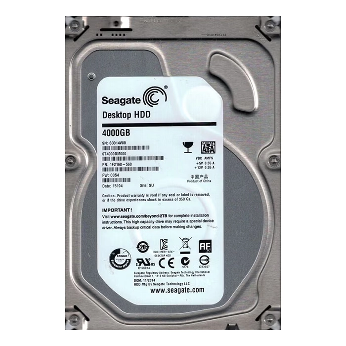 Seagate 1F2168-568 | 4TB 5900RPM SATA 6Gb/s 64MB Cache (RoHS) 3.5-Inch Hard Drive Refurbished - Seagate refurbished available on Gotodirect
