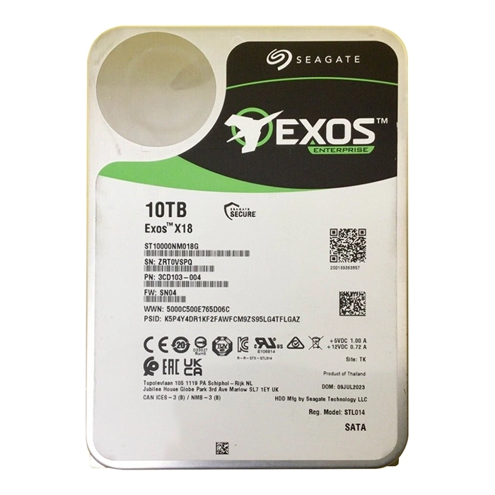 Seagate ST10000NM018G | Exos X18 Series 10TB 7200RPM SATA 6Gb/s 3.5-inch Hard Drive Refurbished - Seagate refurbished available on Gotodirect
