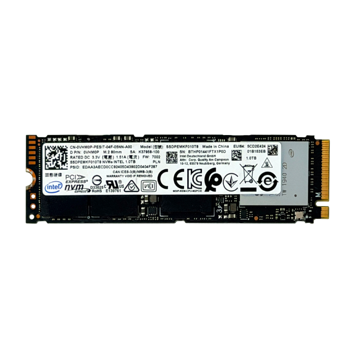 Dell VHM0P | 1TB Triple Level Cell PCI Express 3.0 x4 NVMe M.2 2280 Solid State Drive Refurbished - Dell refurbished available on Gotodirect