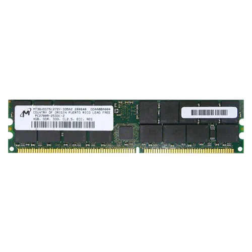 Micron MT36VDDT51272Y-335 | 4GB DDR-333MHz PC2700 ECC Registered RDIMM CL2.5 2Rx4 2.5V 184-Pin Memory Module Refurbished -  refurbished available on Gotodirect