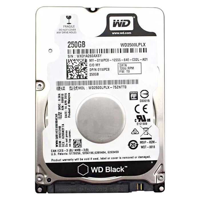 Dell 01WPC8 | 250GB 7200RPM SATA 3Gb/s 16MB Cache 2.5-Inch Hard Drive Refurbished - Dell refurbished available on Gotodirect