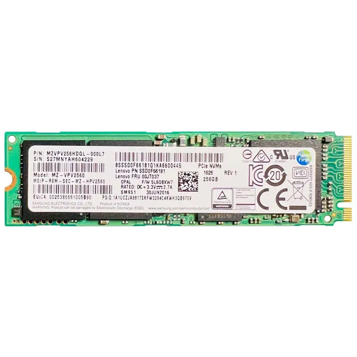 Samsung MZ-VPV2560 | SM951 Series 256GB Multi-Level Cell PCI Express NVMe 3.0 x4 M.2 2280 Solid State Drive Refurbished - Samsung refurbished available on Gotodirect