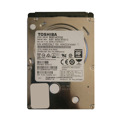 HP 724966-001 | 320GB 7200RPM SATA 6Gb/s 16MB Cache 2.5-inch Hard Drive Refurbished - Hewlett-Packard (ou HP en abrégé) refurbished available on Gotodirect
