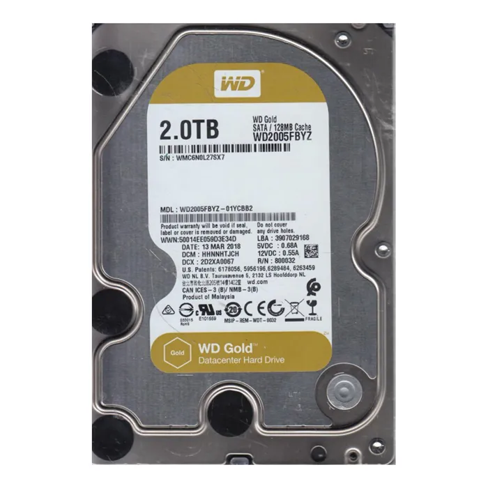 Western Digital WD2005FBYZ | Gold Air 2TB 3.5-inch 6GB/s SATA 7200RPM 256MB Cache 512n Enterprise Class Hard Drive Refurbished - Western Digital refurbished available on Gotodirect