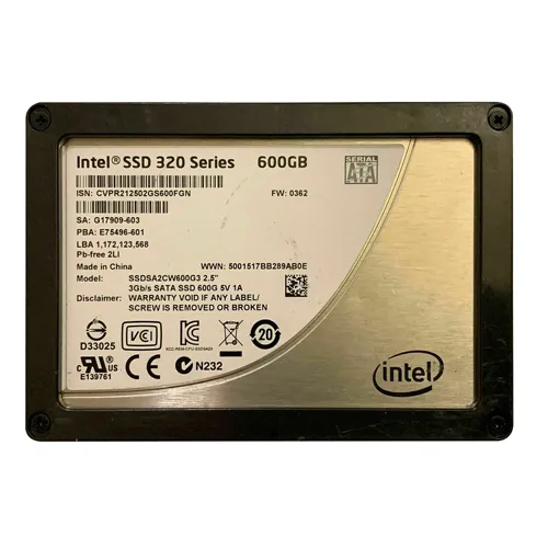 Intel SSDSA2CW600G3B5 | 320 600GB Multi-Level Cell SATA 3Gb/s 2.5-Inch Solid State Drive Refurbished - Intel refurbished available on Gotodirect