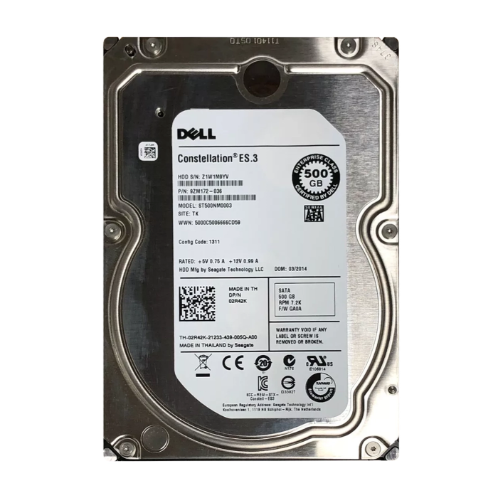Dell 02R42K | 500GB 7200RPM SATA 6Gb/s Hot-Pluggable 64MB Cache 3.5-Inch Hard Drive for PowerEdge Server Refurbished - Dell refurbished available on Gotodirect