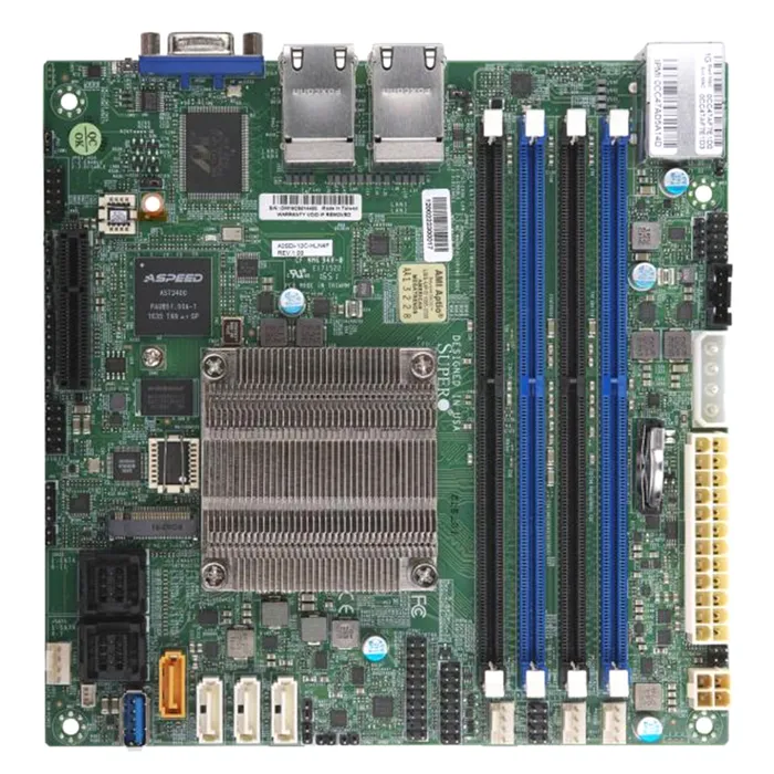 Supermicro MBD-A2SDI-12C-HLN4F | A2SDi-12C-HLN4F Socket FCBGA-1310 System on Chip Chipset Mini-ITX System Board (Motherboard) Supports Atom C3858 DDR4 4x DIMM Refurbished -  refurbished available on Gotodirect