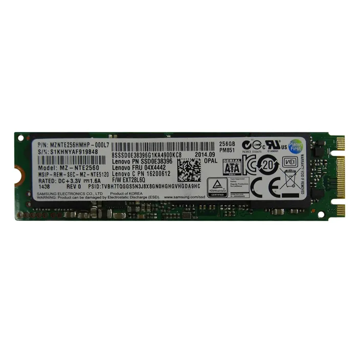Samsung MZNTE256HMHP-000L7 | PM851 Series 256GB Triple-Level Cell SATA 6Gb/s M.2 2280 Solid State Drive Refurbished - Samsung refurbished available on Gotodirect