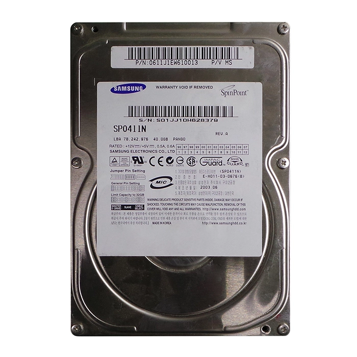 Samsung E-H011-03-0676 | SP0411N 40GB IDE SLIM Hard Drive Refurbished - Samsung refurbished available on Gotodirect