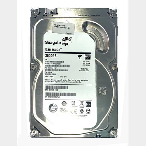HP 662623-003 | 2TB 7200RPM SATA 6Gb/s 64MB Cache 3.5-inch Hard Drive Refurbished - Hewlett-Packard (ou HP en abrégé) refurbished available on Gotodirect