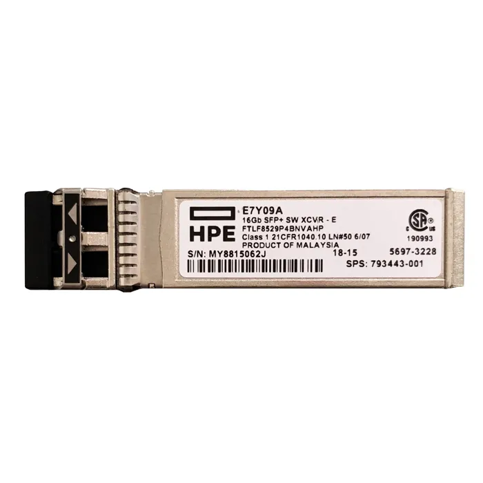 HP E7Y09A | 16Gb/s 16GBase-SW Multi-Mode Fibre 850nm 100m Fibre Channel LC Connector SFP+ Transceiver Module Refurbished - Hewlett-Packard (ou HP en abrégé) refurbished available on Gotodirect