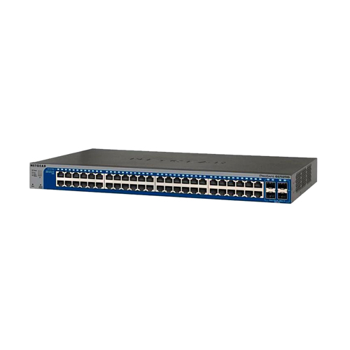 Netgear GS752TXS | Prosafe 48 x Ports 10/100/1000Base-T + 4 x Ports SFP+ Rack-mountable Layer 3 Managed Gigabit Ethernet Network Switch Refurbished - Netgear refurbished available on Gotodirect