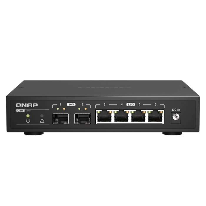 QNAP QSW-2104-2S-A-US | 4 x Ports 2.5GBase-T RJ-45 2 x Ports 10GbE SFP+ Unmanaged Layer 2 Network Switch Refurbished - QNAP refurbished available on Gotodirect