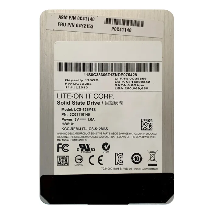 Lenovo 04Y2153 | 128GB Multi-Level Cell SATA 6Gb/s 2.5-Inch Solid State Drive for ThinkPad Refurbished - Lenovo refurbished available on Gotodirect