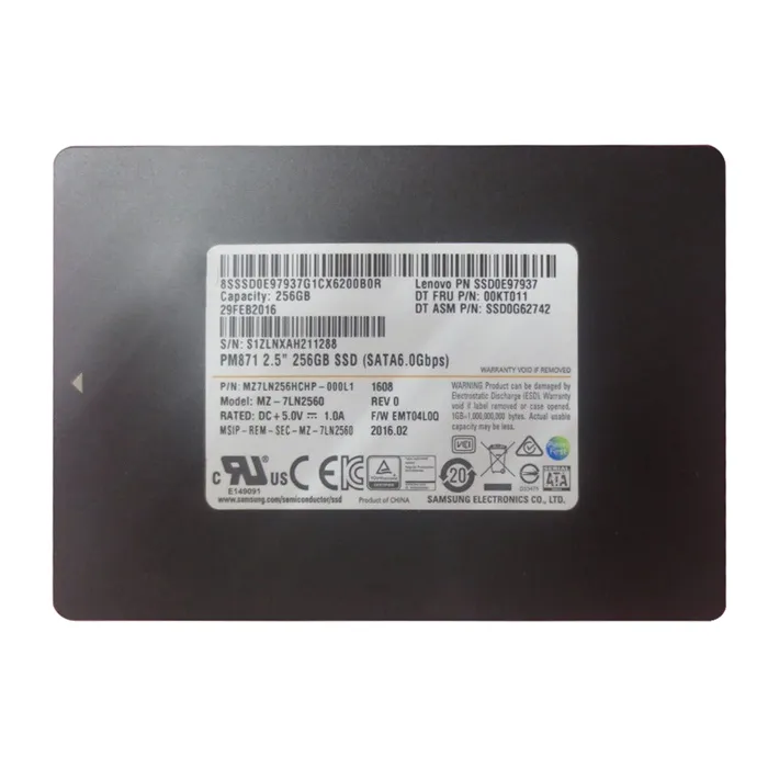Samsung MZ7LN256HCHP-000L1 | Enterprise PM871 Series 256GB Triple-Level Cell SATA 6Gb/s Mainstream Endurance 7mm 2.5-Inch Solid State Drive Refurbished - Samsung refurbished available on Gotodirect