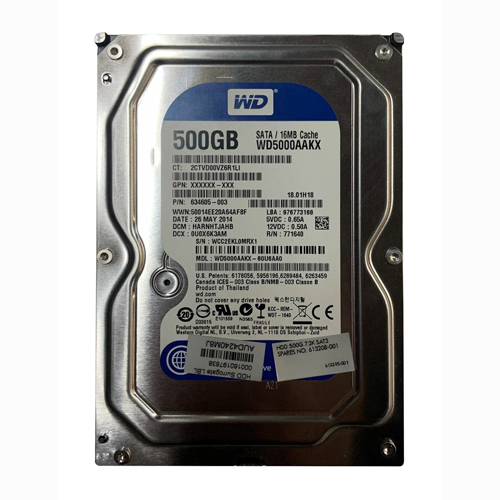 HP 613395-001 | 500GB 7200RPM SATA 6Gb/s 16MB Cache 3.5-Inch Hard Drive Refurbished - Hewlett-Packard (ou HP en abrégé) refurbished available on Gotodirect