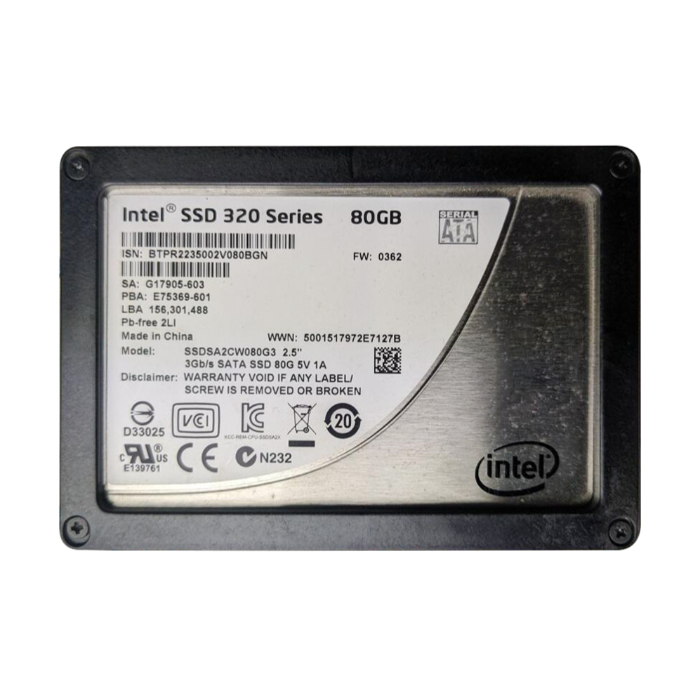 Intel SSDSA2CW080G3 | 320 80GB Multi-Level Cell SATA 3Gb/s 2.5-Inch Solid State Drive Refurbished - Intel refurbished available on Gotodirect