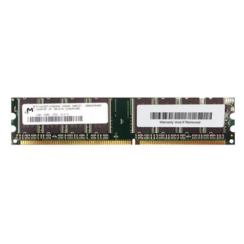 Micron MT16VDDT12864AG-335DB | 1GB DDR-333MHz PC2700 Non-ECC Unbuffered UDIMM CL2.5 2Rx8 2.5V 184-Pin Memory Module Refurbished -  refurbished available on Gotodirect