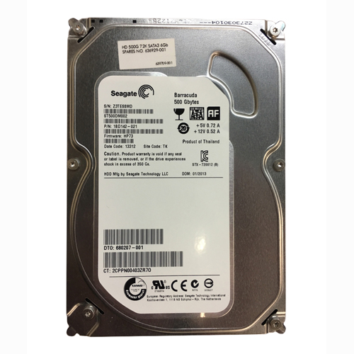 HP 639709-001 | 500GB 7200RPM SATA 6Gb/s 3.5-Inch Hard Drive Refurbished - Hewlett-Packard (ou HP en abrégé) refurbished available on Gotodirect