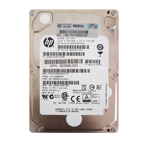 Buy HP 652566-003 | 600GB 10000RPM SAS 6Gb/s Hot-Pluggable Dual Port SFF 2.5-inch Hard Drive Refurbished - $84.10 HP 652566-003 | 600GB 10000RPM SAS 6Gb/s Hot-Pluggable Dual Port SFF 2.5-inch Hard Drive Refurbished - Hewlett-Packard (ou HP en abrégé) refurbished available on Gotodirect