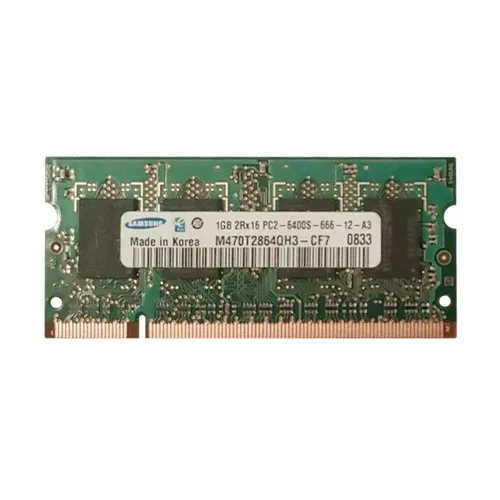 Samsung M470T2864QH3-CF7 | 1GB DDR2-800MHz PC2-6400 Non-ECC Unbuffered SODIMM CL6 2Rx16 1.8V 200-Pin Memory Module Refurbished - Samsung refurbished available on Gotodirect