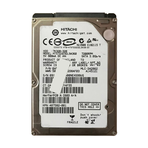 HP 487582-001 | 320GB 7200RPM SATA 3Gb/s 2.5-Inch Hard Drive Refurbished - Hewlett-Packard (ou HP en abrégé) refurbished available on Gotodirect