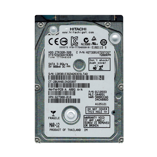 HP 627988-010 | 320GB 7200RPM SATA 3Gb/s 16MB Cache 2.5-inch Hard Drive Refurbished - Hewlett-Packard (ou HP en abrégé) refurbished available on Gotodirect