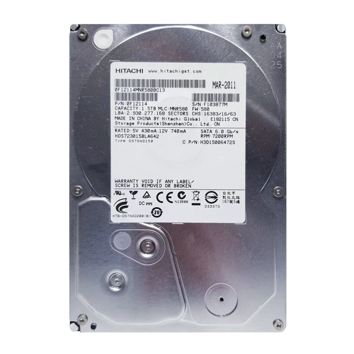 Hitachi HDS723015BLA642 | Deskstar 7K3000 Series 1.5TB 7200RPM SATA 6Gb/s 64MB Cache (512) 3.5-inch Hard Drive Refurbished -  refurbished available on Gotodirect