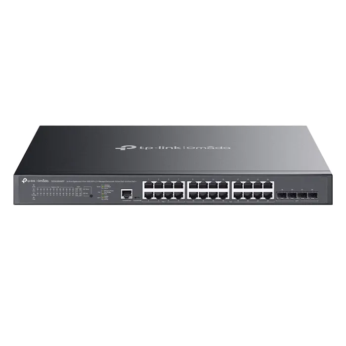TP-LINK SG3428XMPP | Omada 24-Port Gigabit and 4-Port 10GE SFP+ L2+ Managed Switch with 16-Port PoE+ & 8-Port PoE++ Refurbished - TP-Link refurbished available on Gotodirect