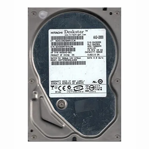 Buy HP 465645-001 | 500GB 7200RPM SATA 3Gb/s NCQ 16MB Cache Hot-Pluggable 3.5-inch Hard Drive Refurbished - $110.00 HP 465645-001 | 500GB 7200RPM SATA 3Gb/s NCQ 16MB Cache Hot-Pluggable 3.5-inch Hard Drive Refurbished - Hewlett-Packard (ou HP en abrégé) refurbished available on Gotodirect