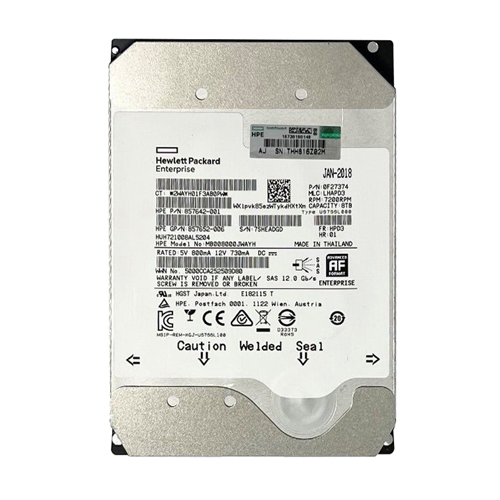HP 857642-001 | 8TB 7200RPM SAS 12GB/s Hot-Pluggable 3.5-Inch LPc Hard Drive for ProLiant Gen10/Gen10+/Gen11 Servers Refurbished - Hewlett-Packard (ou HP en abrégé) refurbished available on Gotodirect