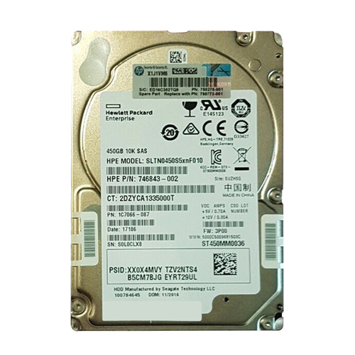 HP 746843-002 | 450GB 10000RPM SAS 6Gb/s 2.5-Inch Hard Drive Refurbished - Hewlett-Packard (ou HP en abrégé) refurbished available on Gotodirect