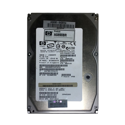HP AG690BR | 300GB 15000RPM Fibre Channel 4Gb/s Hot-Pluggable Dual Port 3.5-inch Hard Drive for EVA M6412A Refurbished - Hewlett-Packard (ou HP en abrégé) refurbished available on Gotodirect