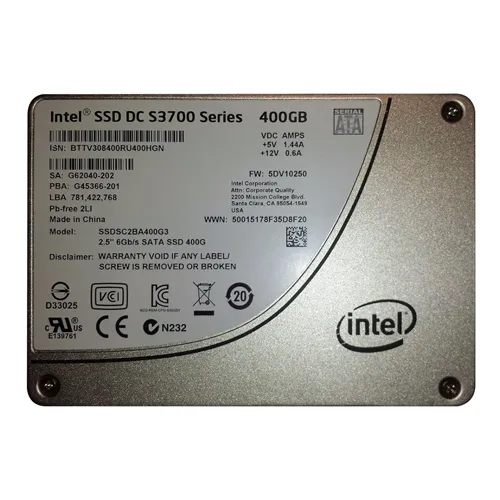 Intel SSDSC2BA400G3 | DC S3700 400GB Multi-Level Cell SATA 6Gb/s 2.5-Inch Solid State Drive Refurbished - Intel refurbished available on Gotodirect
