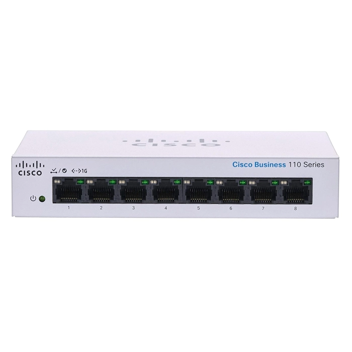 Cisco CBS110-8T-D | Business 110 Series 8 x Ports 10/100/1000Base-T Layer 2 Unmanaged Desktop Gigabit Ethernet Network Switch Refurbished - Cisco Systems Inc. refurbished available on Gotodirect