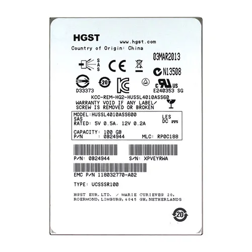 HGST HUSSL4010ASS600 | Ultrastar SSD400S Series 100GB Single-Level Cell SAS 6Gb/s 2.5-inch Solid State Drive Refurbished - HGST (a subsidiary of Western Digital) refurbished available on Gotodirect