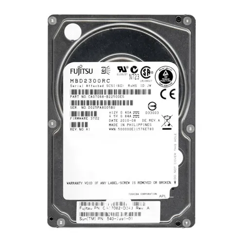 Fujitsu MBD2300RC | 300GB 10000RPM SAS 6Gb/s 16MB Cache 2.5-Inch Hard Drive Refurbished - Fujitsu refurbished available on Gotodirect